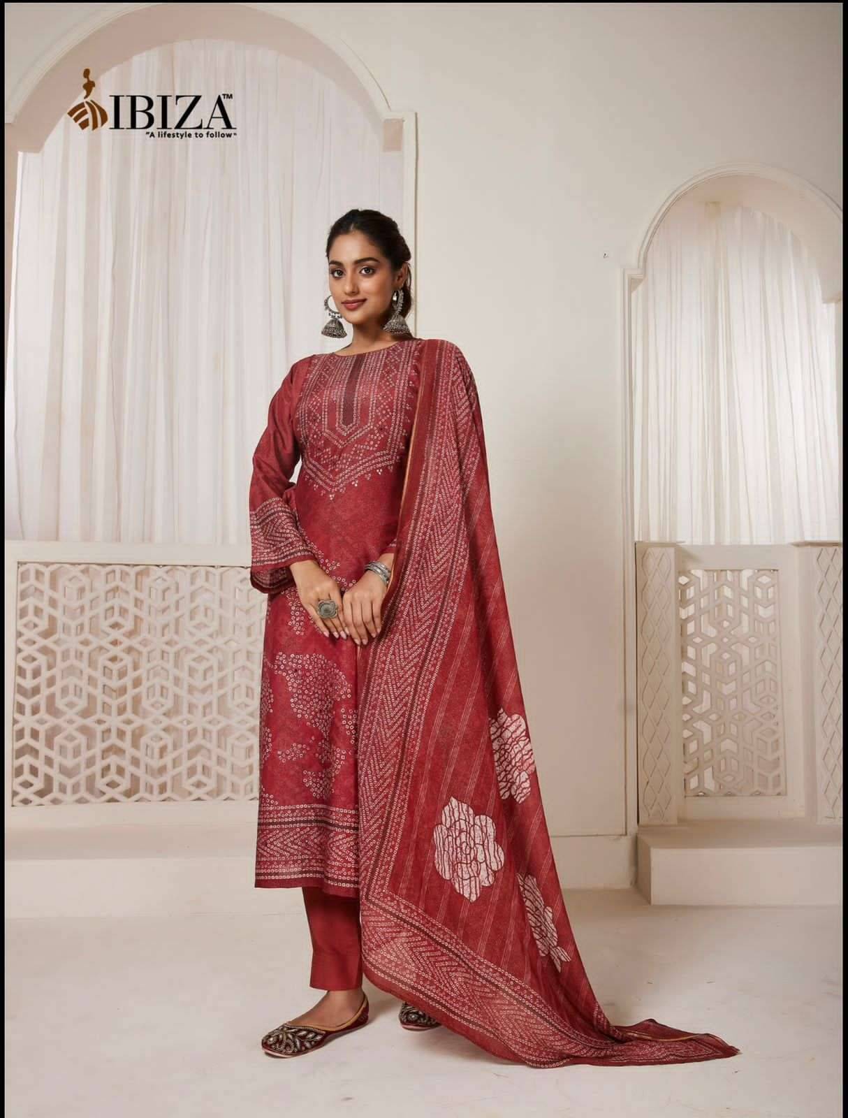 HANAR By IBIZA 15740 To 15743 Series Beautiful Festive Suits Stylish Colorful Fancy Casual Wear PURE SIMAR  MUSLIN Digital Print Dresses At Wholesale Price